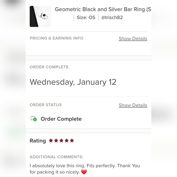 Geometric Bar Ring - Picture 7 of 7